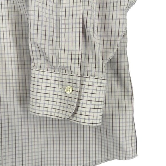 Brooks Brothers Mens Button-Down Long Sleeve Shirt 16 1/2 104B Cotton/Spandex Wh - Picture 4 of 11